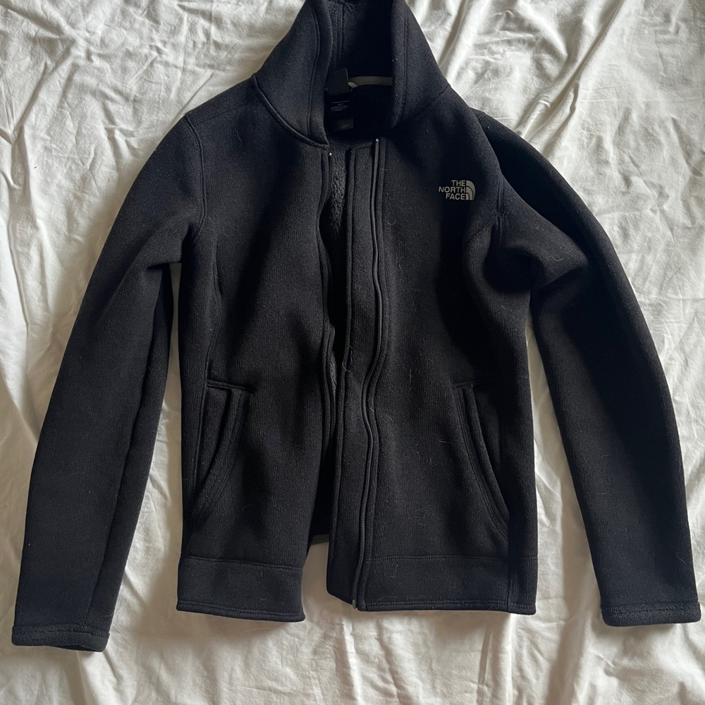 Black north face jacket fleece